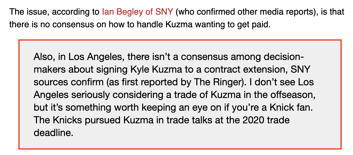 湖人消息更新：美媒曝湖人開放格林交易，庫茲馬續約也有新料