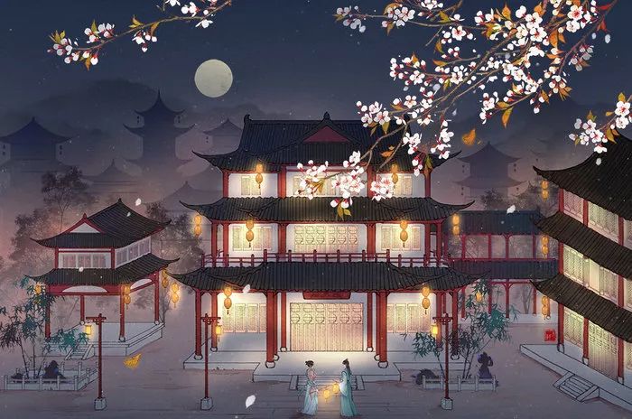 古风美景 | 夜灯缈澜，飞花自在