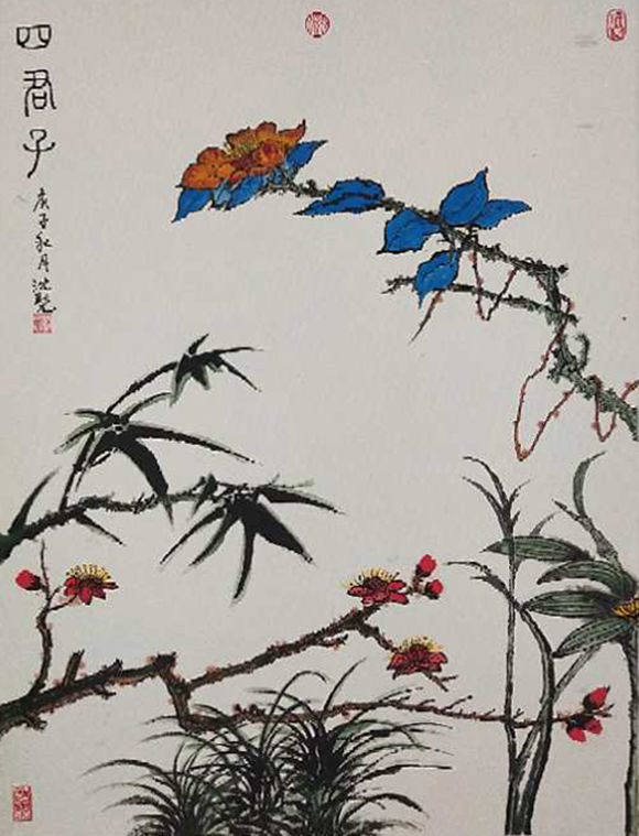 画家沈髡作品欣赏