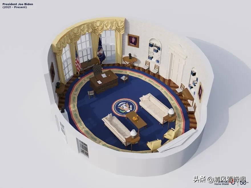 美国总统办公室渲染图,特朗普选窗帘太讽刺,