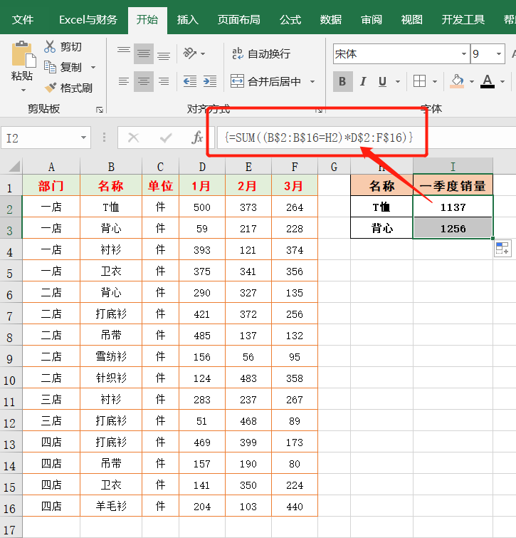 12个公式解决Excel按条件多列求和，掌握两、三个就够用了