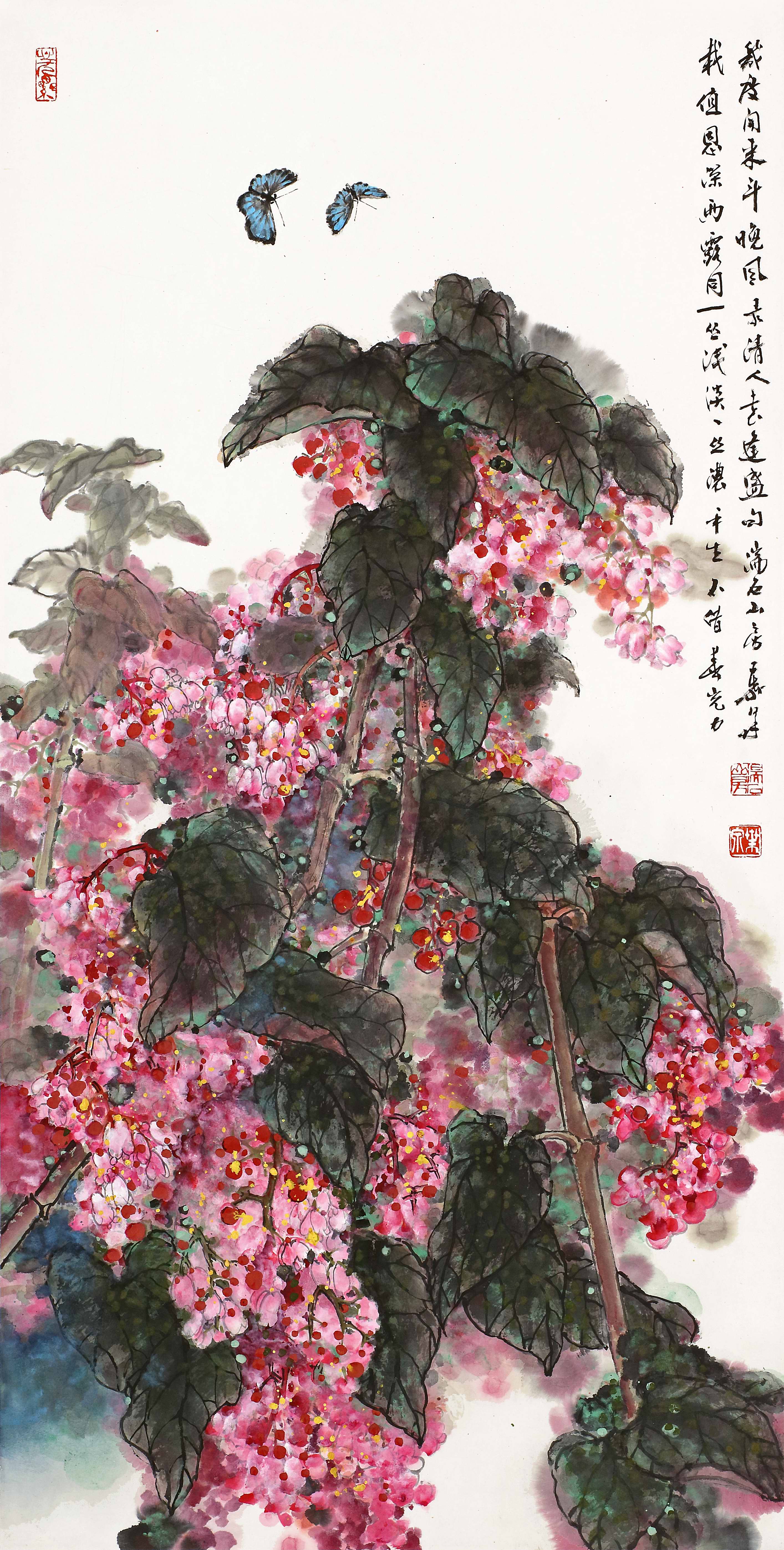 叶泉作品欣赏花鸟的世界,本是纷繁万象,博大多彩,叶泉先生将这种