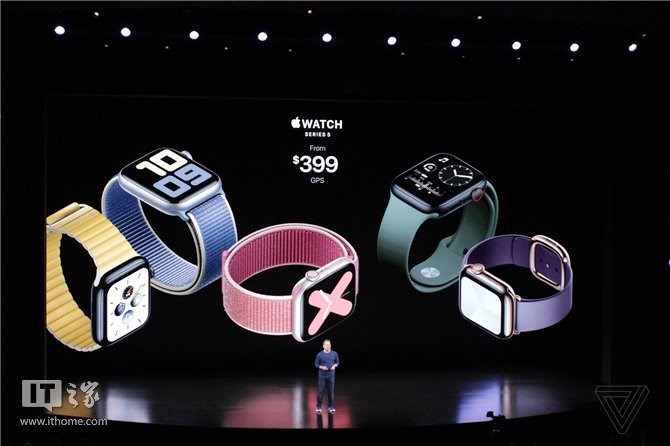 iPhoneApple Watch 5宣布公布：适用常显/内嵌罗盘，399美元起
