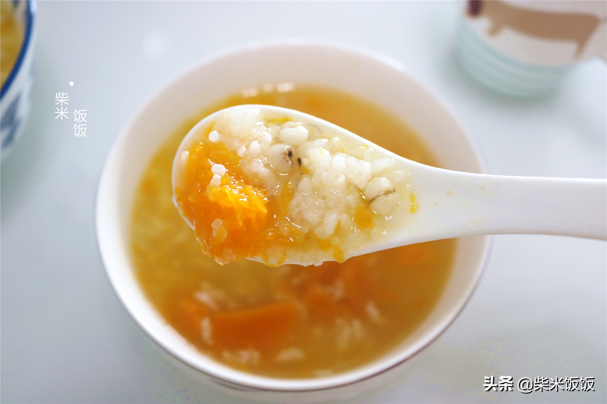 立秋前后多喝薏米粥，和南瓜一起煮，热量低，清甜滋润更好喝