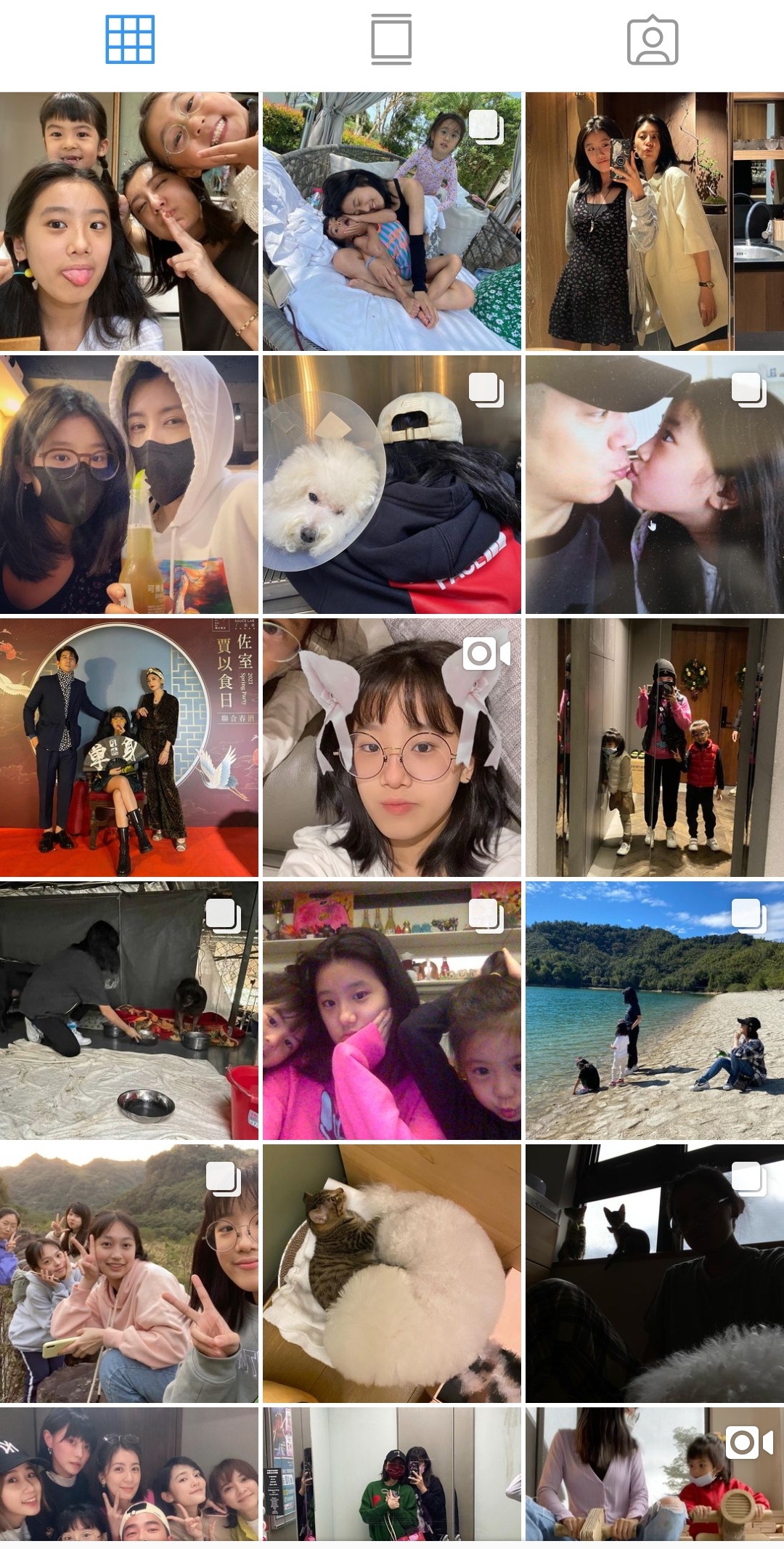 賈靜雯因疫情反彈在家享天倫之樂，給3個女兒扎同款髮型溫情滿滿