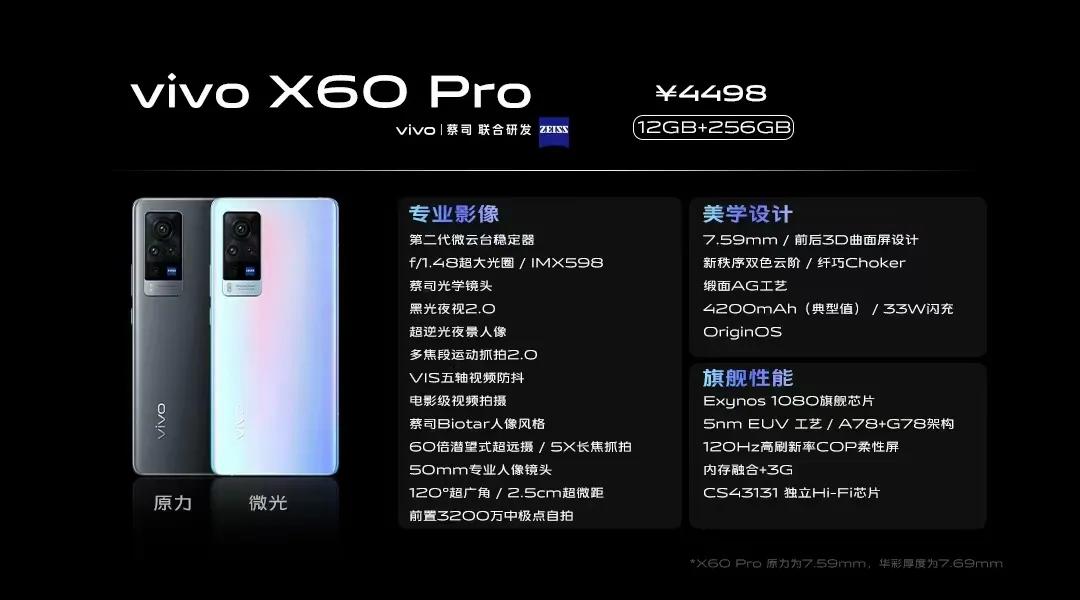 4498元！vivo X60 Pro最可能接替华为高端地位？