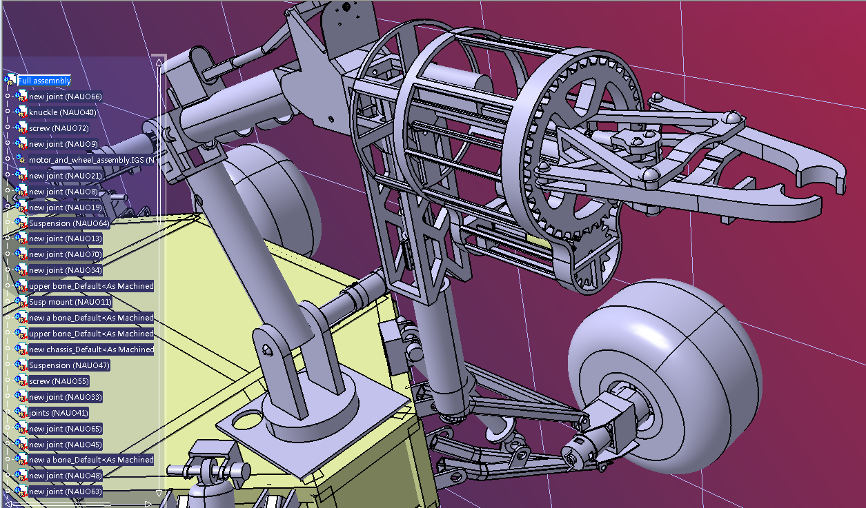 cranseds 2020四轮机械手小车3D图纸 STP格式