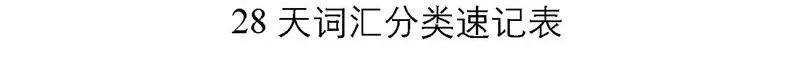 一张单词速记表让孩子28天高效记住初中必考1600词