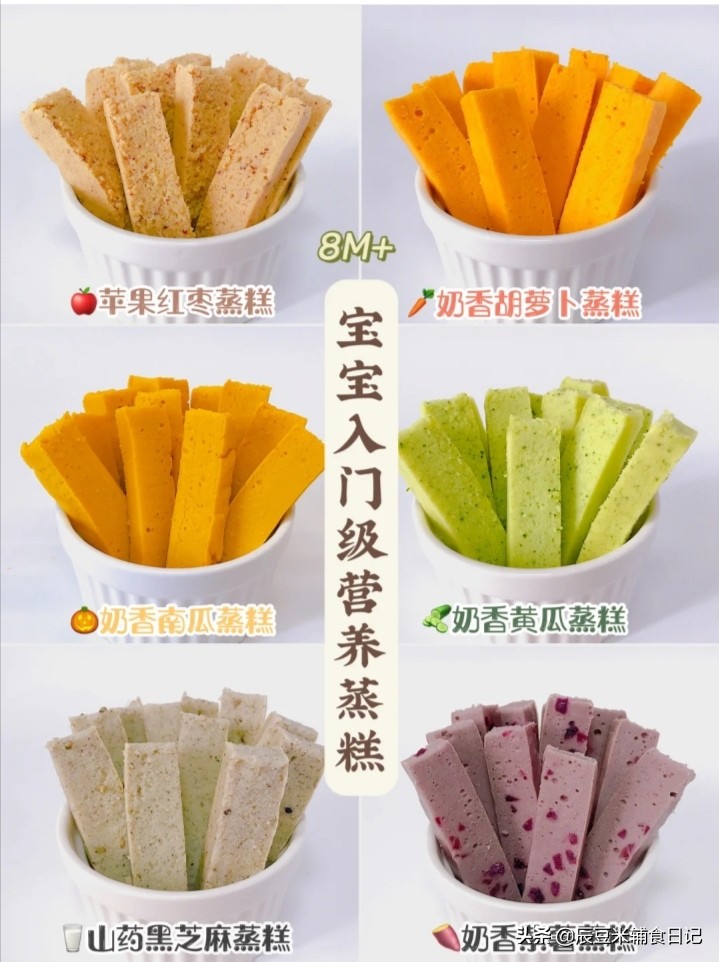 6款适合8个月以上宝宝的彩色蒸糕｜附蒸糕失败经验总结