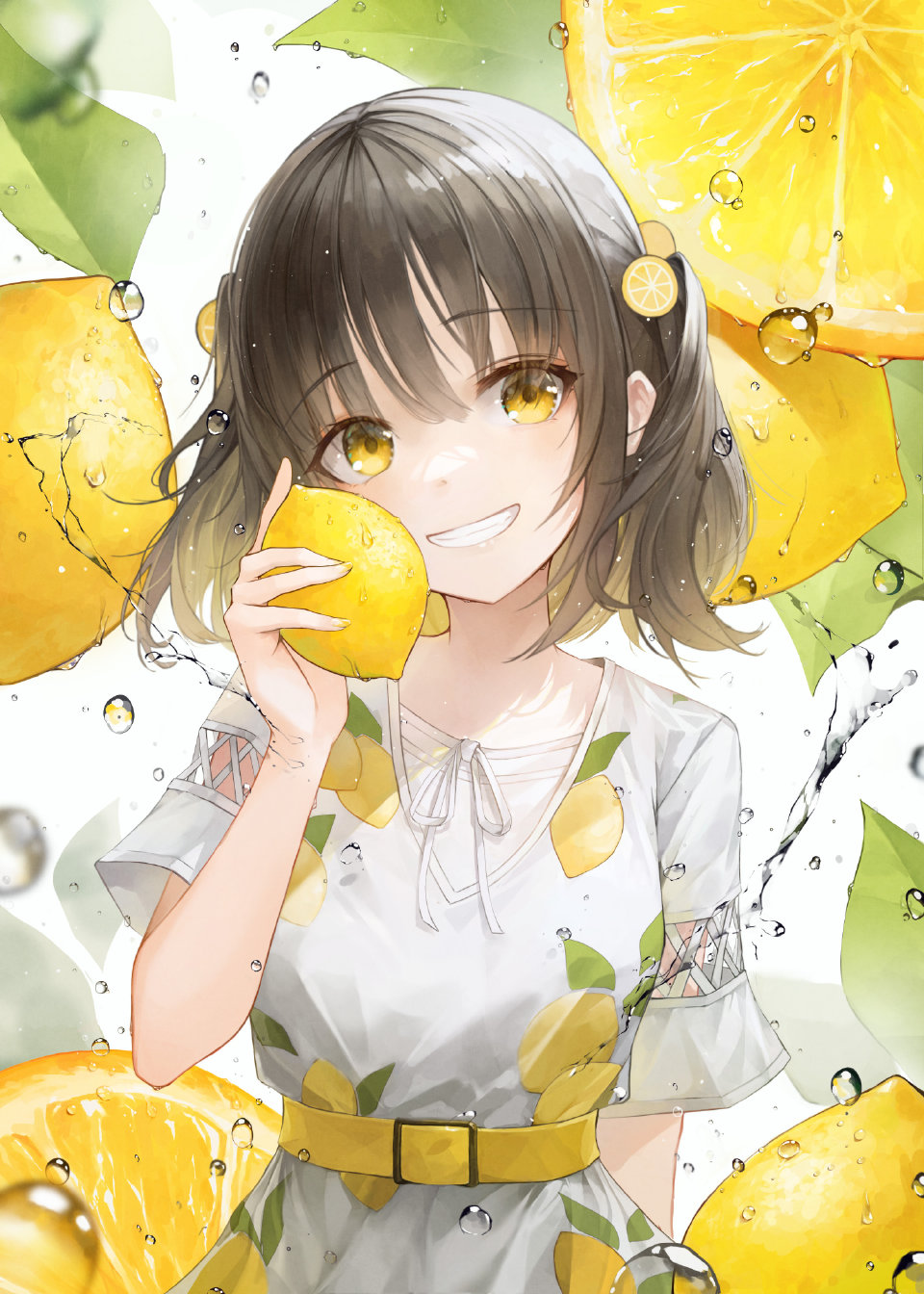 畫師繪制「水果味美少女」，草莓少女很可愛，葡萄女孩很清純