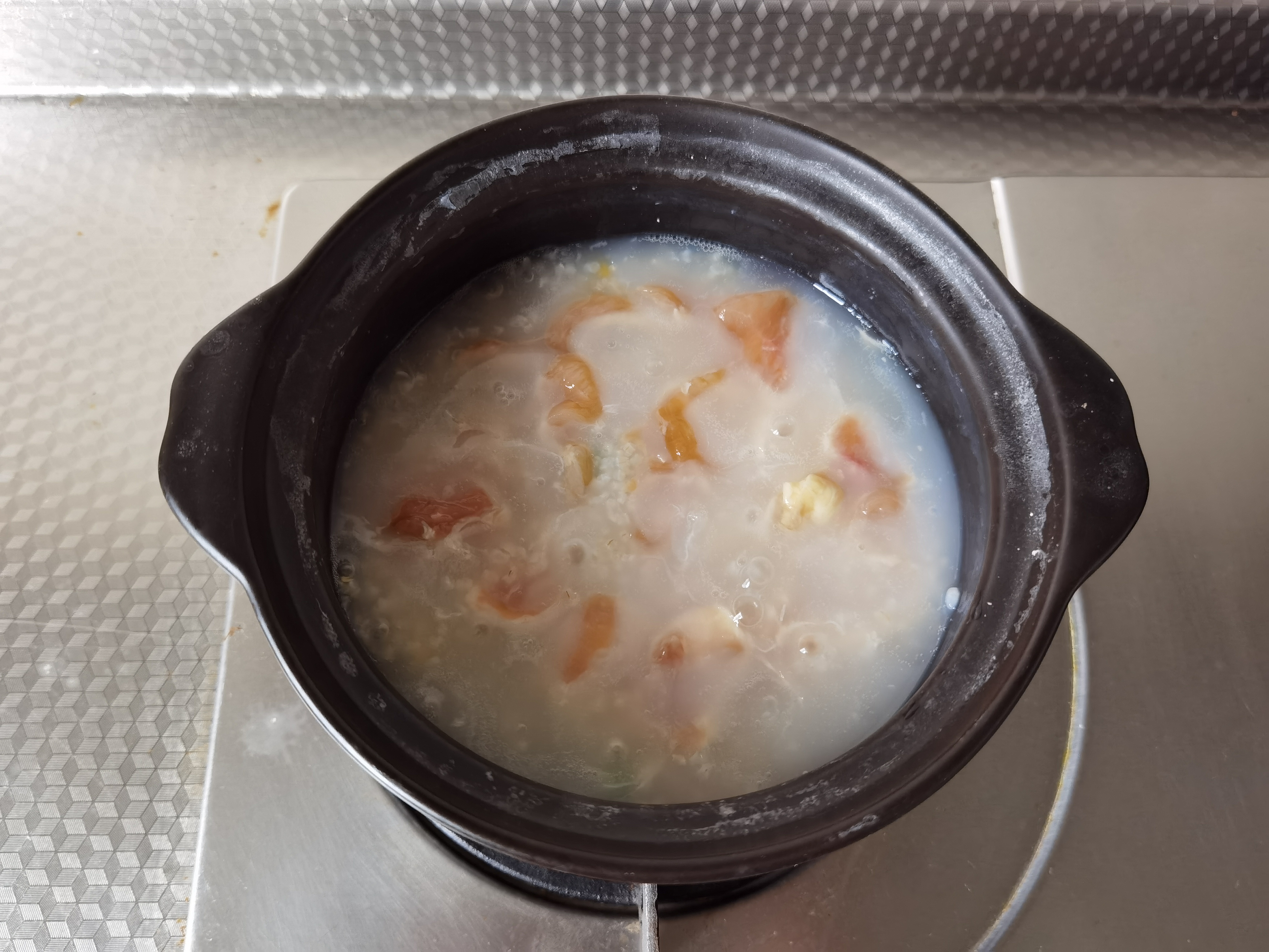 营养鸡胸肉豌豆粥，早餐的好选择，滋补身体，鲜美好喝