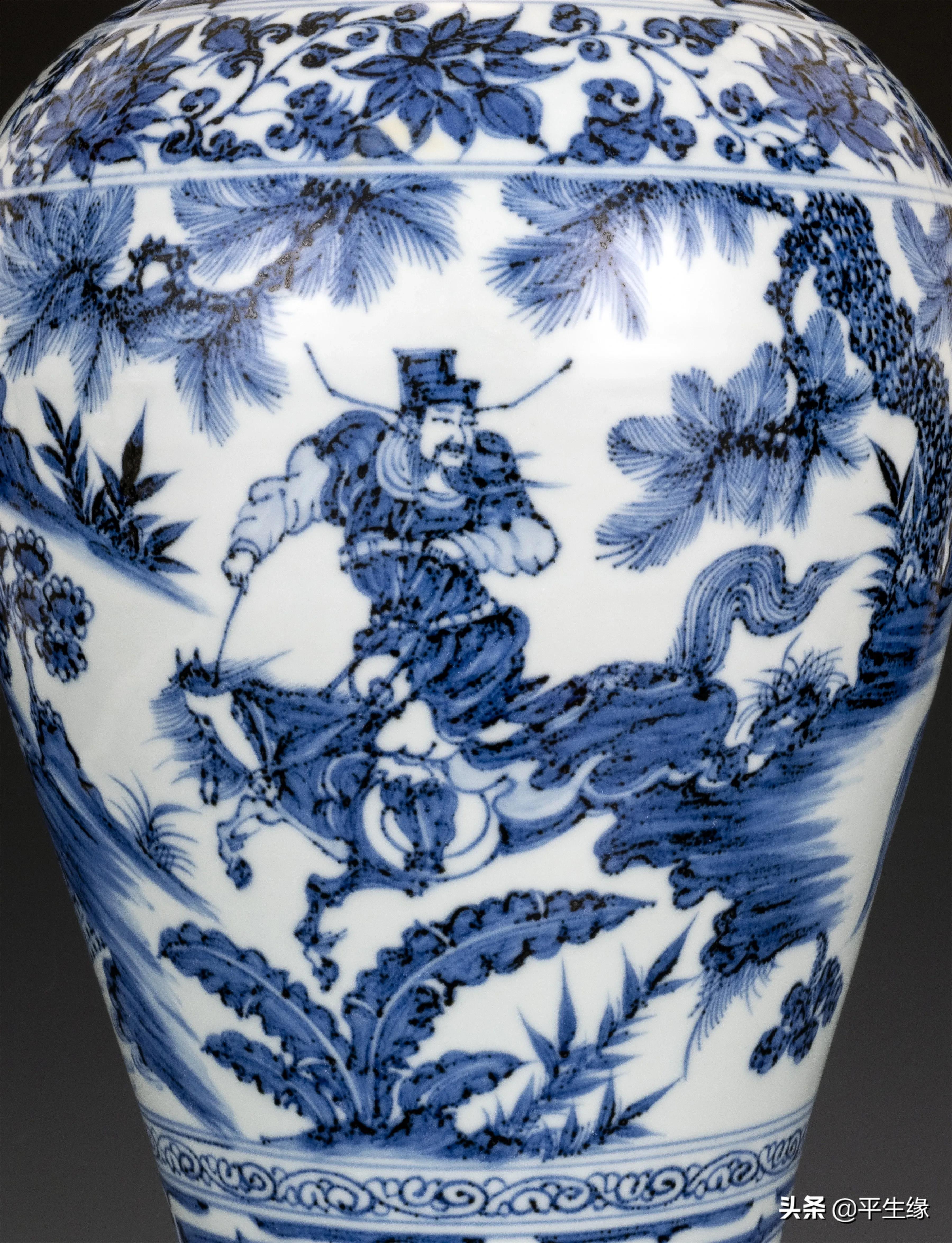 幽蓝神采 元青花萧何月下追韩信图梅瓶 Zh中文网