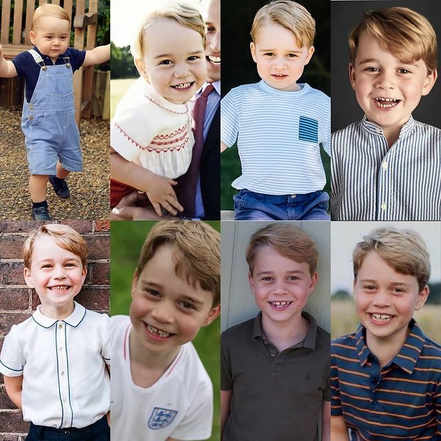 乔治小王子8岁了，“官方生日照”有惊无险公布，凯特熬夜做蛋糕