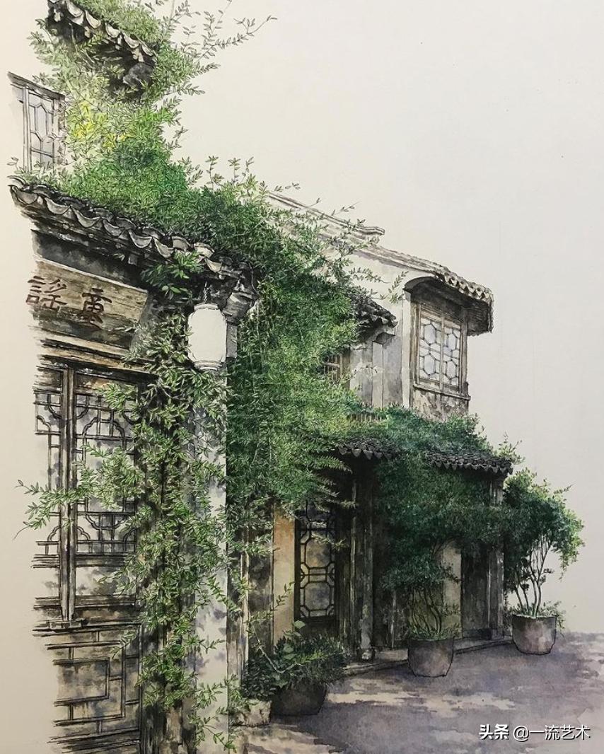 The Ultimate Ancient House-Ma Xiaowei's Watercolor Painting - iMedia