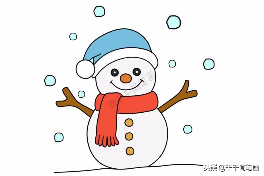 雪人简笔画视频图文教程