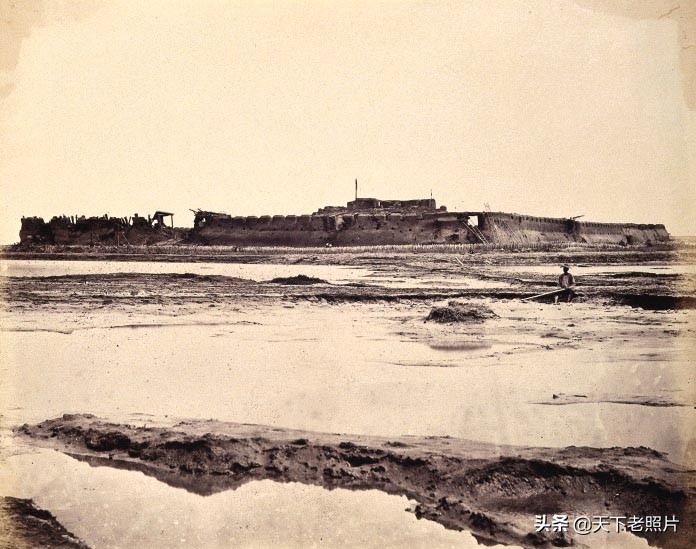 1860年天津大沽口炮台老照片 英法联军攻破后的残酷场面