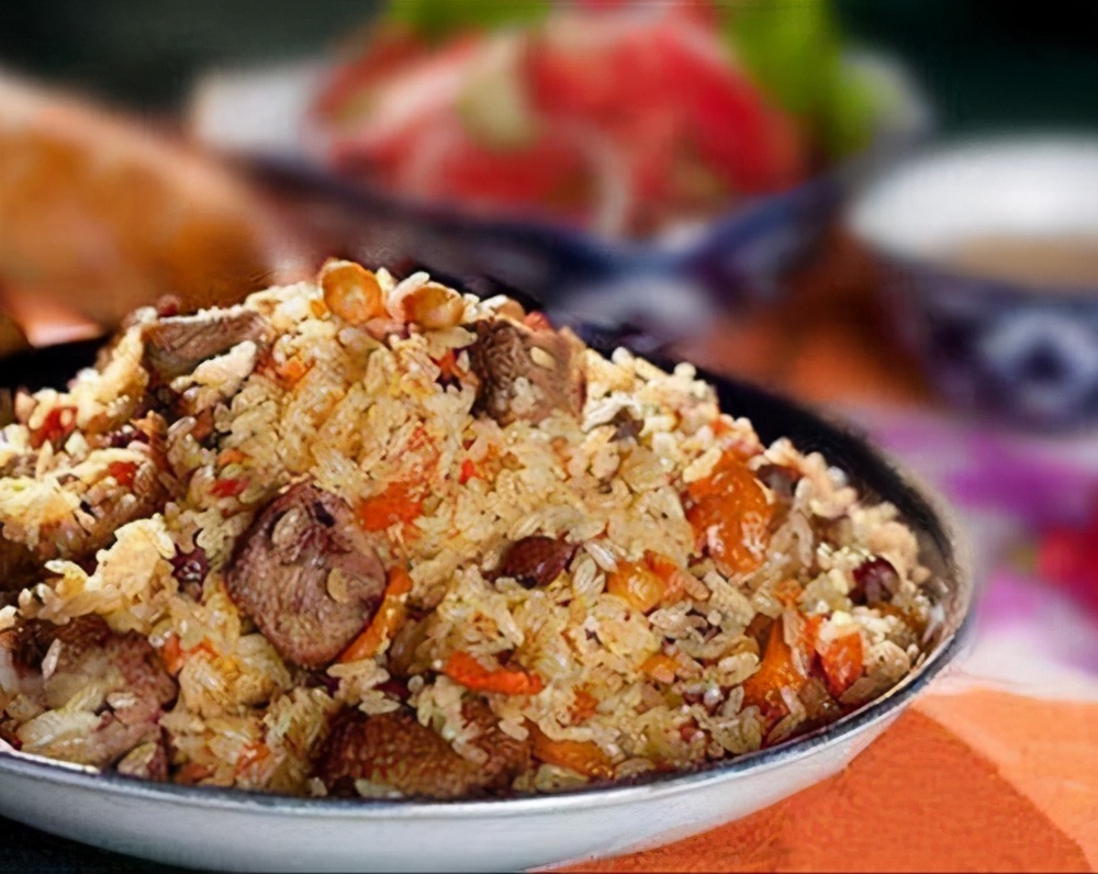 The Xinjiang hand pilaf without using your hands, the steps are simple