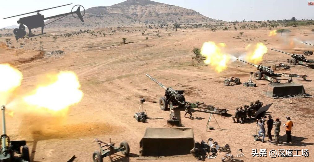 印度三大炮兵师，看轰击雪山背后面地：集火攻击瘫痪重要道路桥梁