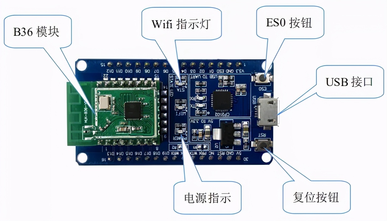 低功耗蓝牙WiFi二合一模组 集成度高方便使用