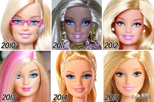 陪伴大家長大的芭比娃娃，也根據流行審美悄悄的換臉呢