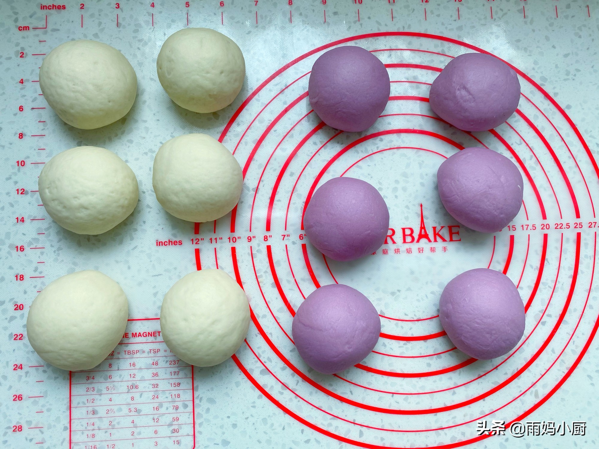 3分钟学会，1次发酵双色奶香馒头，白胖松软好吃又好看