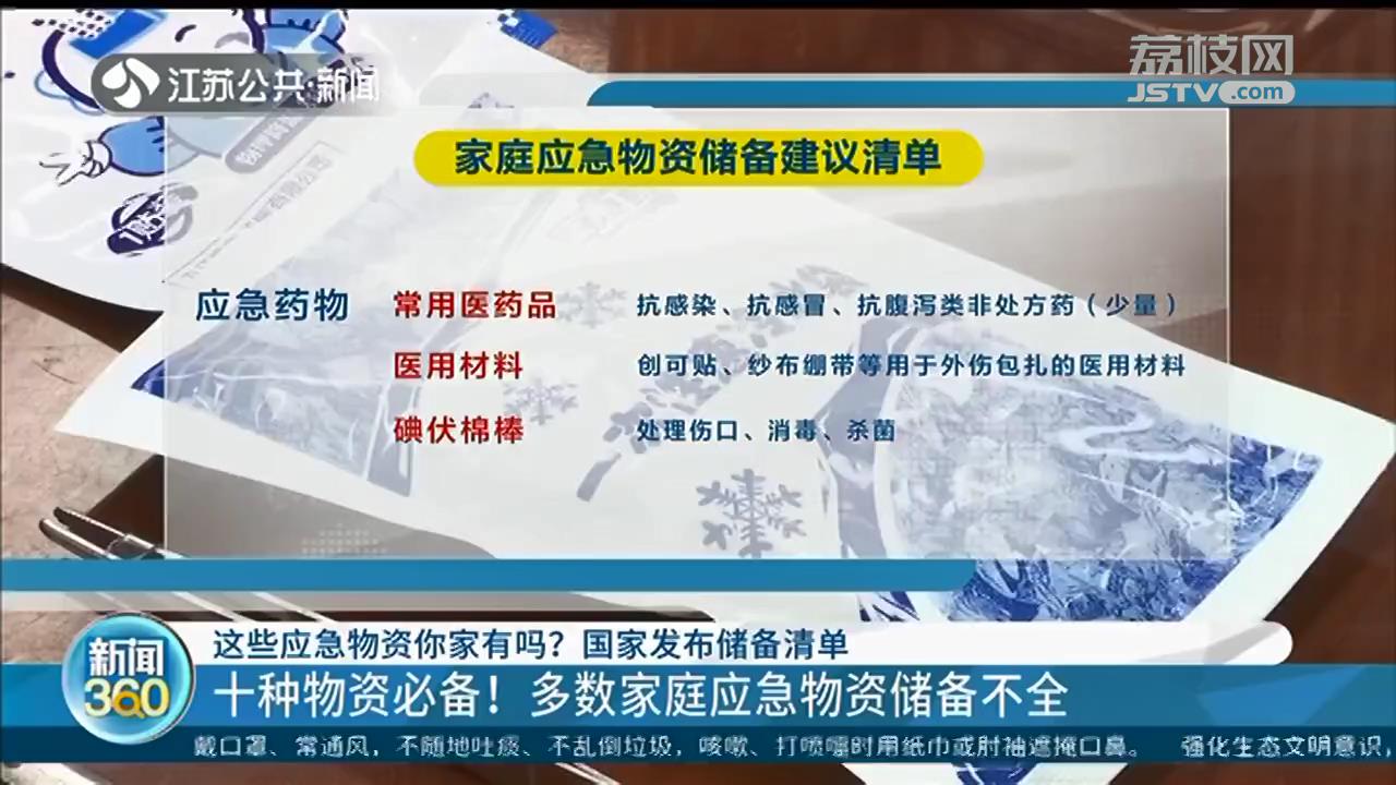 救生哨、逃生绳&hellip;这些应急物资你家有吗？国家发布十种储备清单