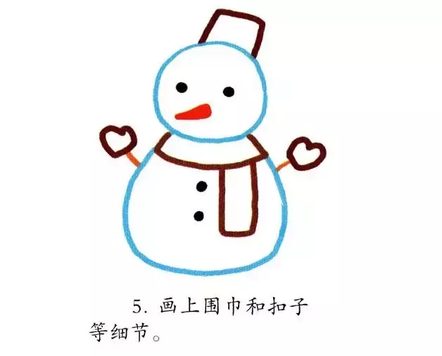 简单的雪人简笔画教程