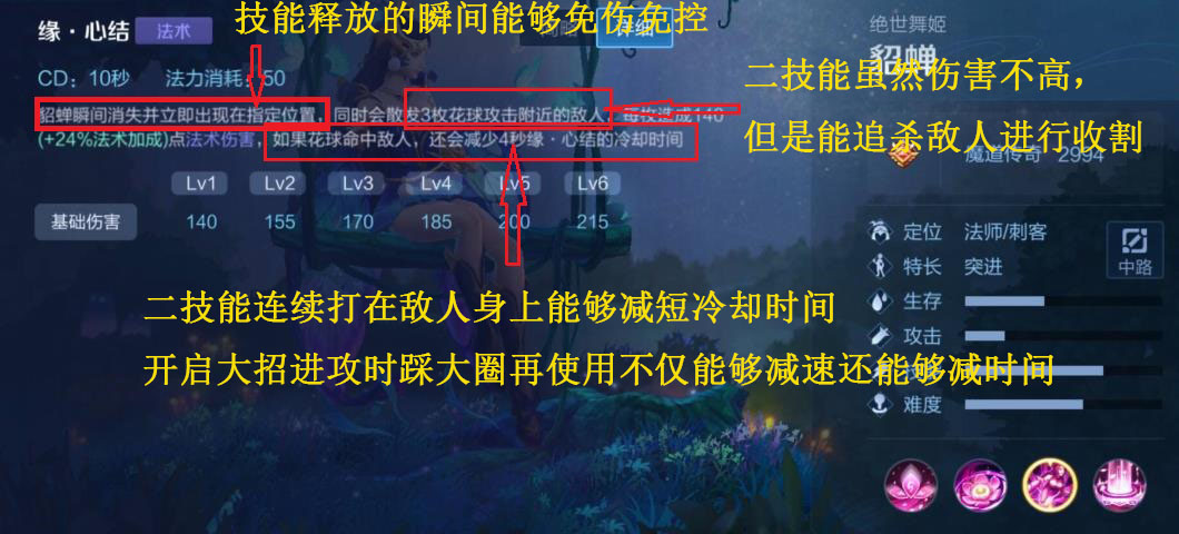 王者荣耀：貂蝉的三角打法，不要见人就跳，懂得拉扯是关键