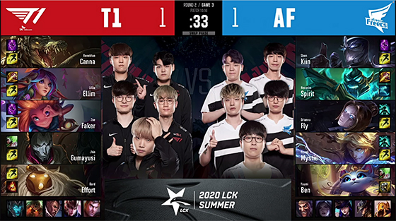 LCK：Faker重回首发淘汰AF，T1保留晋级S10希望