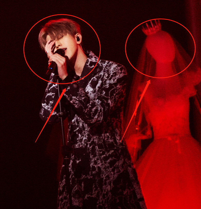 Arena of gauze of marriage of Cai Xukun's lover is very romantic, the performance is over to be embraced with Du Haitao, crural department action becomes window