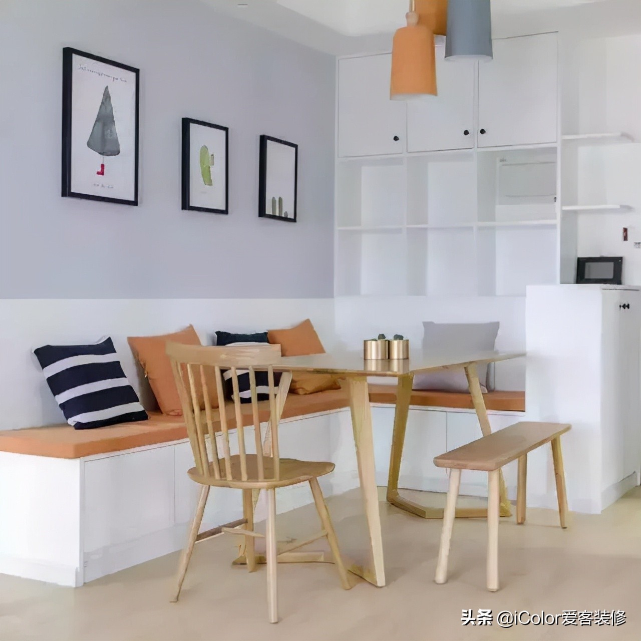 Kitchen design 14 corner dining room design, 1 square meter space is