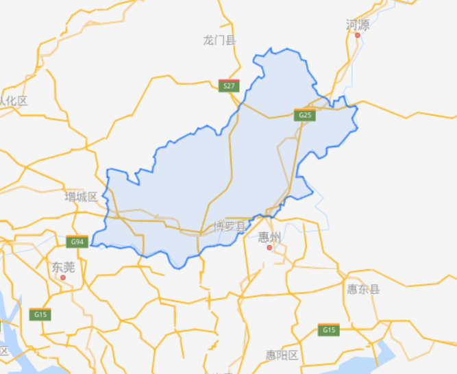 广东省一个县，人口超120万，距深圳市97公里