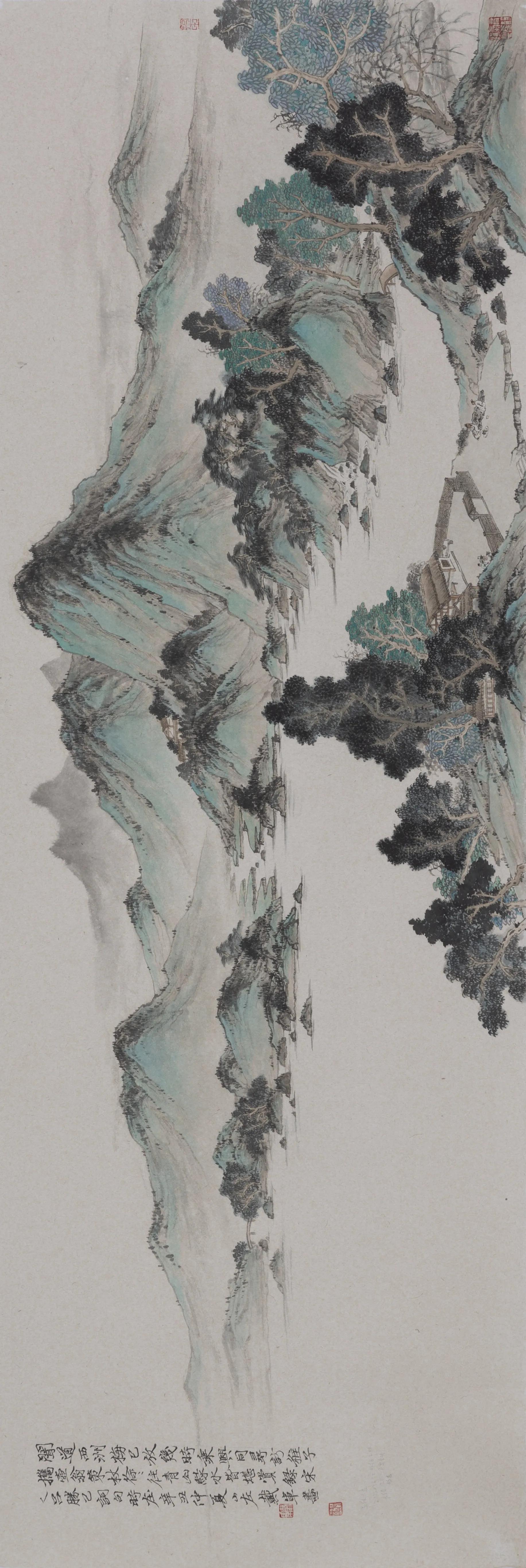 青山绿水皆堪赏——著名书画家戴军记新作《青山绿水图》