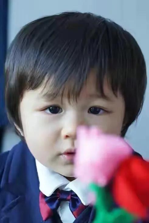 钟嘉欣为49岁老公庆生，晒2岁儿子萌照，称有其父必有其子