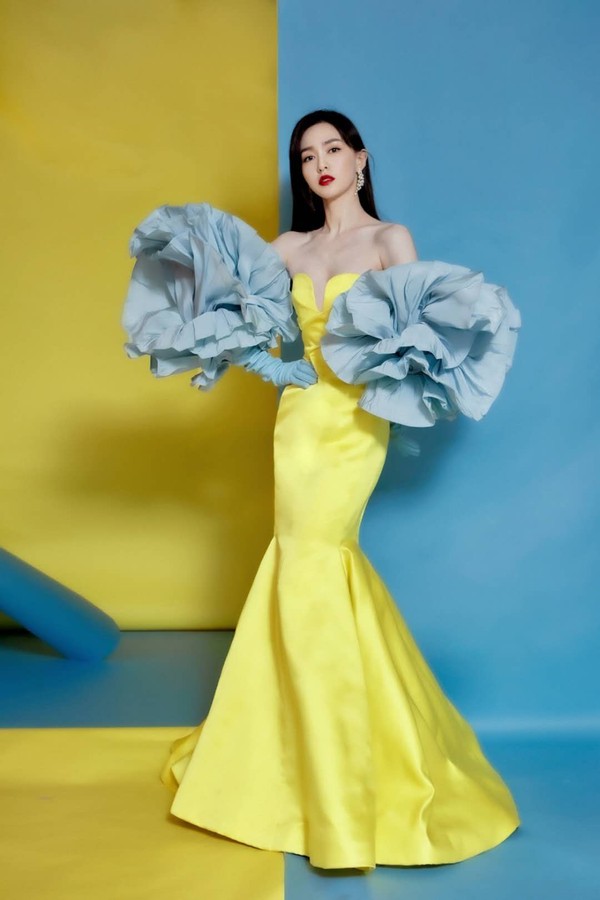 6位女星穿黄裙比美！佟丽娅秀美肩关晓彤腿超长，网友：约好的？