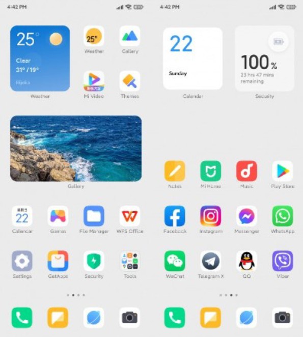 小米MIUI 13系统的UI界面曝光！小部件设计果然成为了新潮流