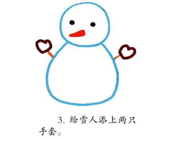 简单的雪人简笔画教程