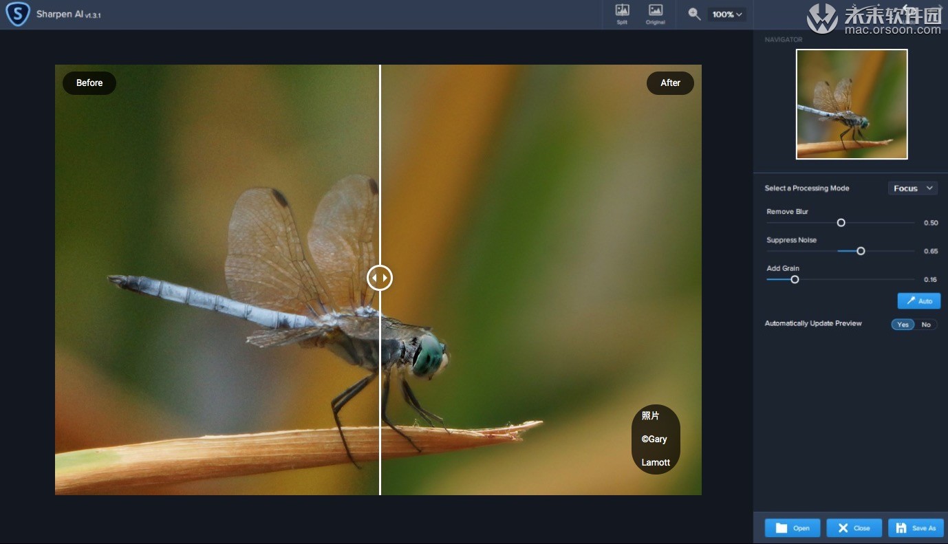 Intelligent clear sharpening software supporting m1 Topaz Sharpen AI