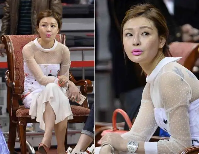 CBA最美老板娘，如今身价上亿，穿着打扮很时尚后背纹身抢镜