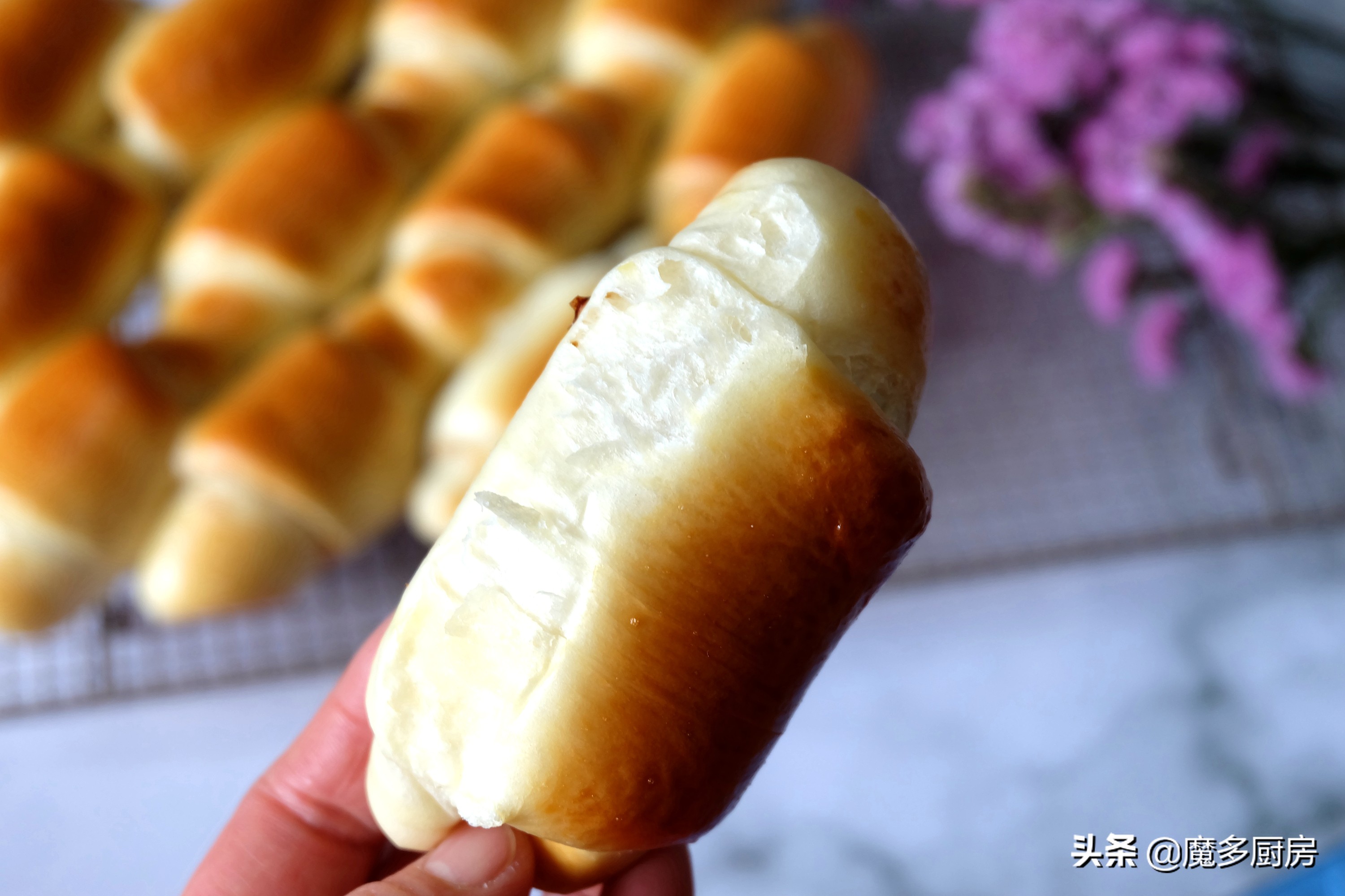 全職媽媽在家烤麵包，配方自己改，低糖無油更健康，做法太簡單了