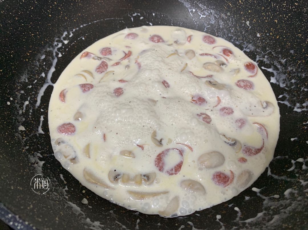 图片[10]-脆皮肠蘑菇奶油意面做法步骤图 简单3步搞定味道超好吃-起舞食谱网