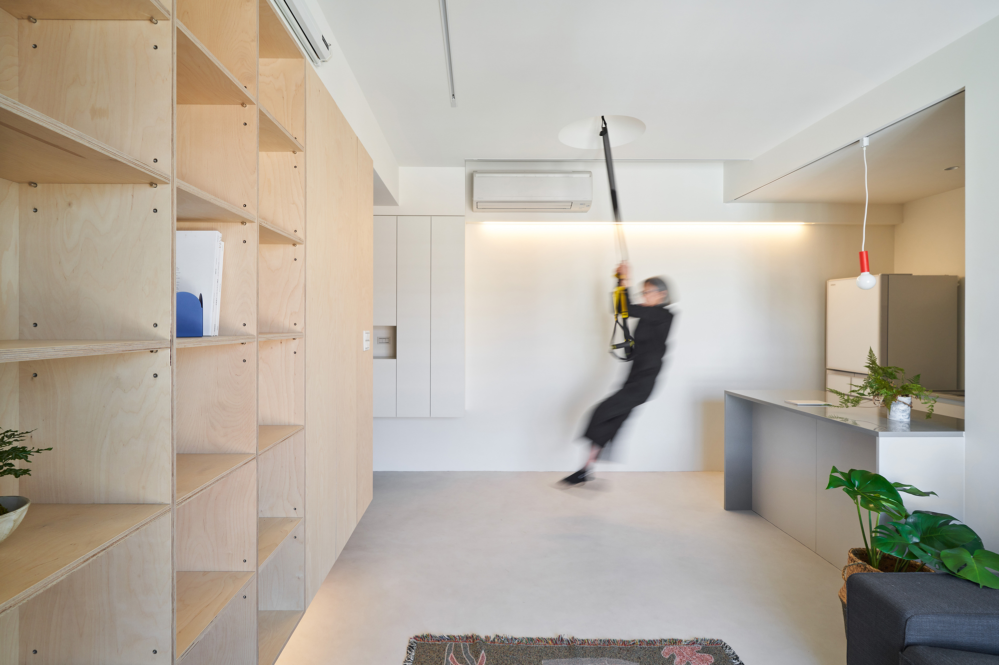 多环形流线玩转45m²公寓，小家秒变健身房