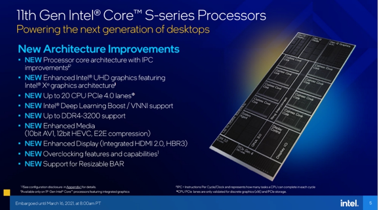 IPC提升明显，PCIe 4.0终到来：英特尔11代酷睿解析