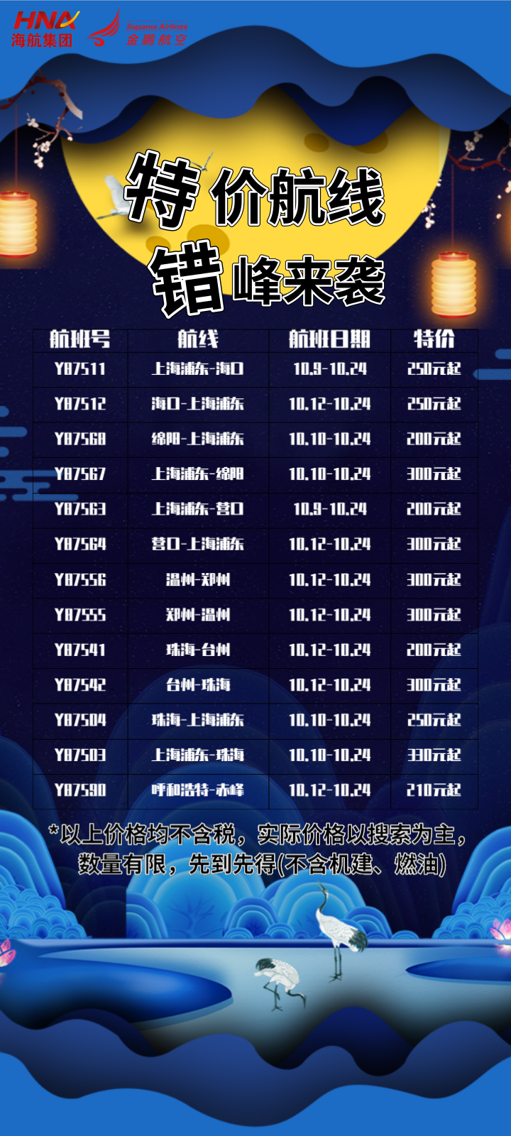 海航集团金鹏航空推出&ldquo;医家团圆&rdquo;双节专享机票产品致敬抗疫天使