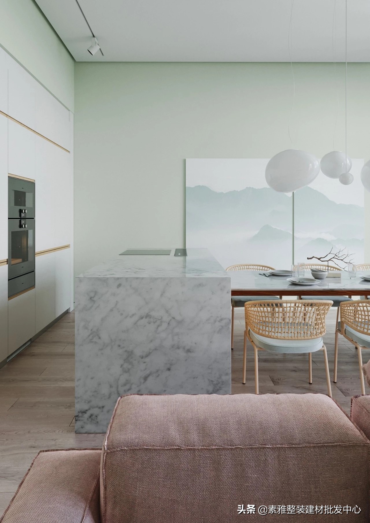 80㎡粉系北欧风，满满的少女心