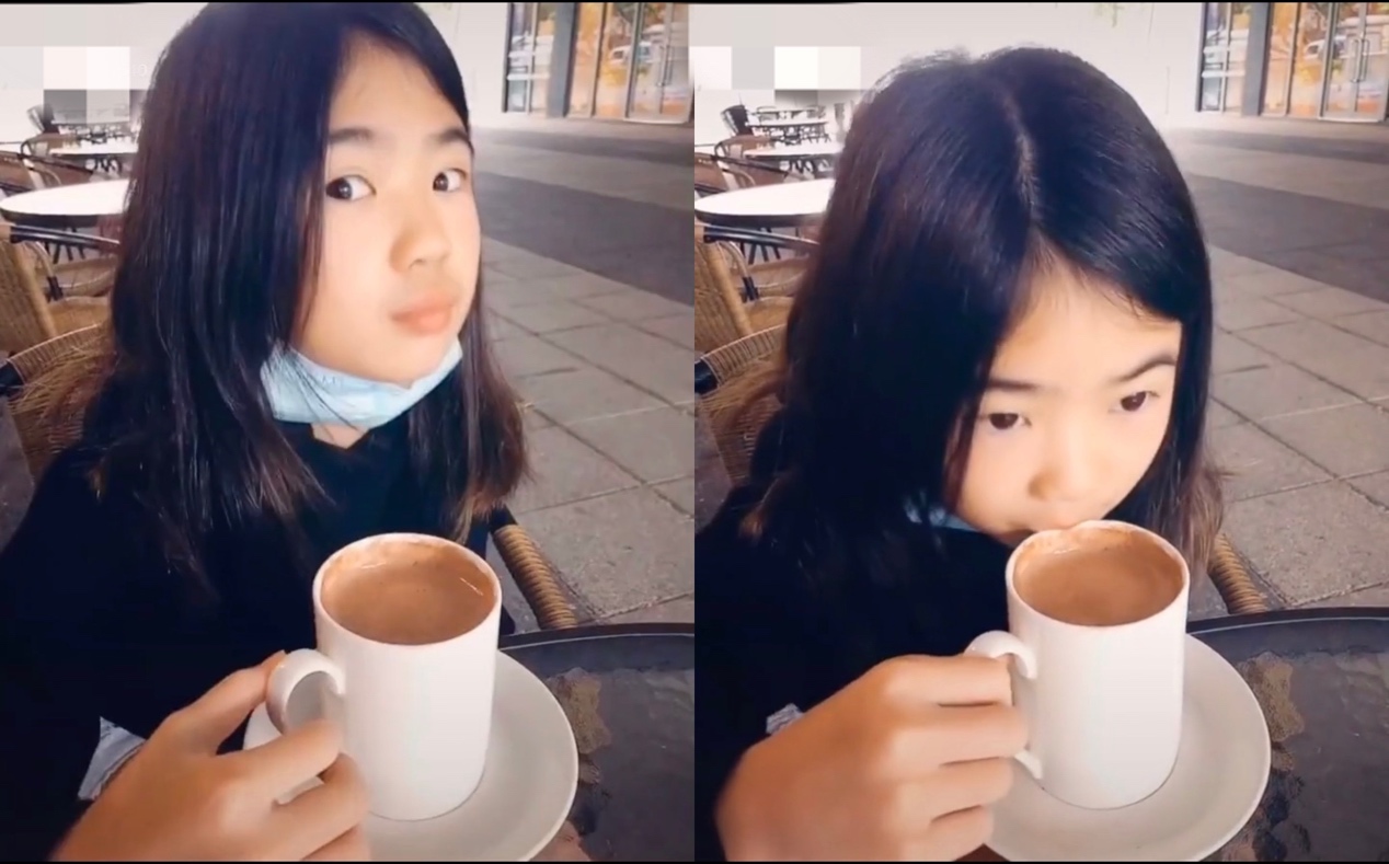 曹格女兒長大變樣，不見一點小時候影子！ 發育迅速嘴角一圈小鬍子