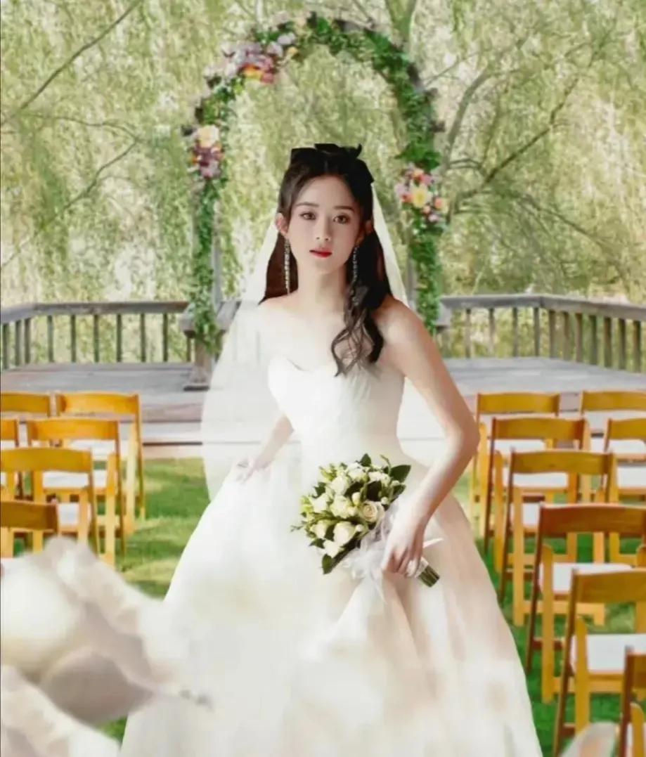 Zhao Liying's wedding dress styles, each set is elegant and beautiful ...