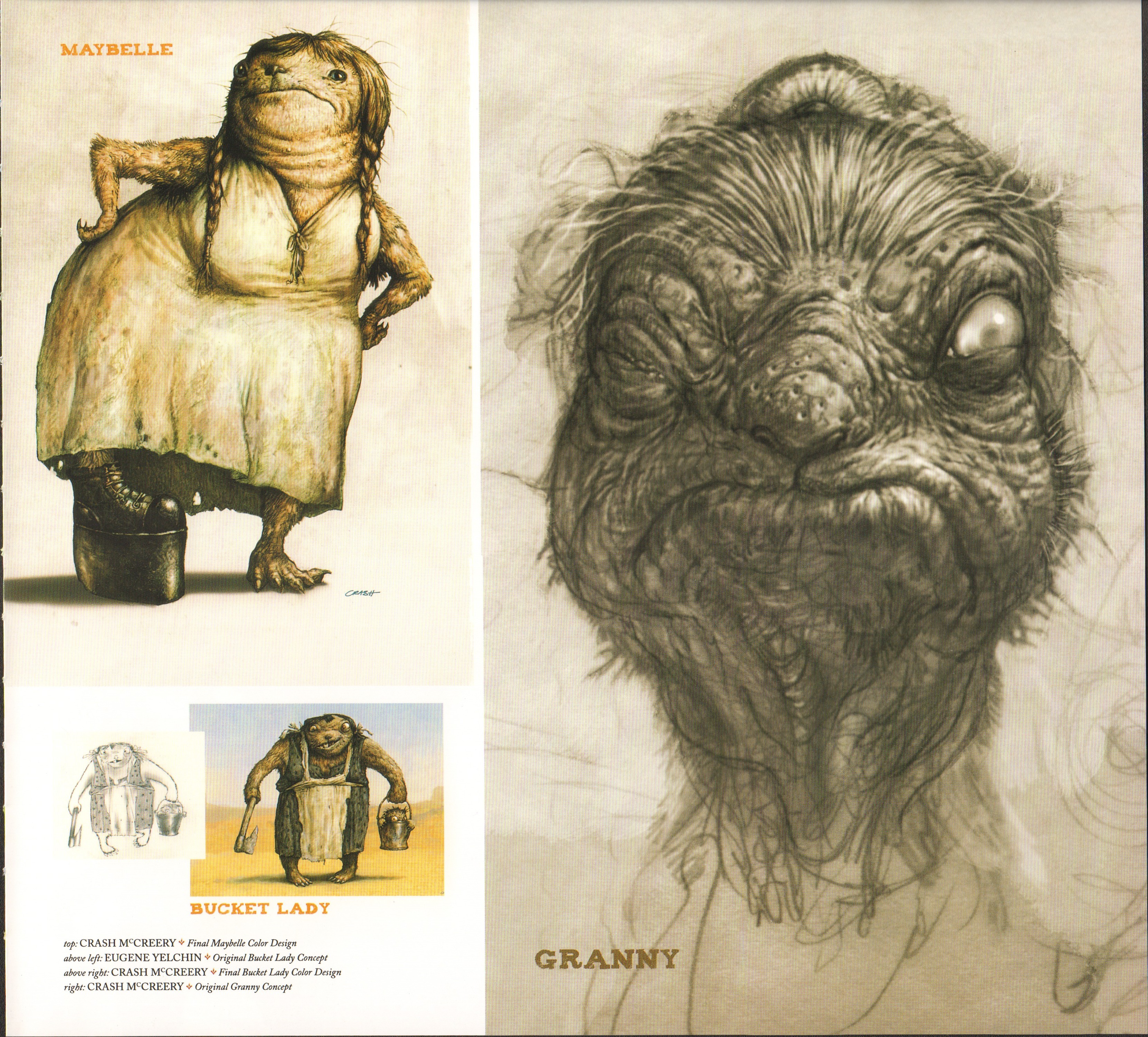 The production and character design of 