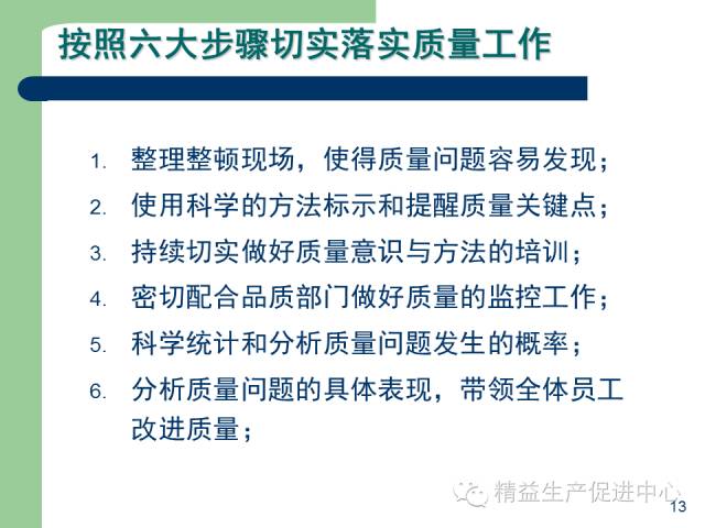「精益學堂」杰出生產班組長現場質量管理能力提升PPT
