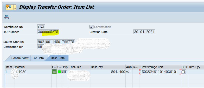 SAP WM 二步法确认TO场景下WM库存状态变化